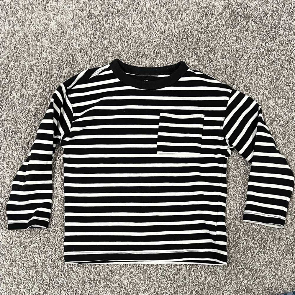 H&M Black and White Striped Kids Shirt